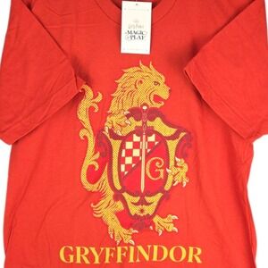 Harry Potter Gryffindor Shirt Mens Women Medium Red Orange Lion Crest Wizard New